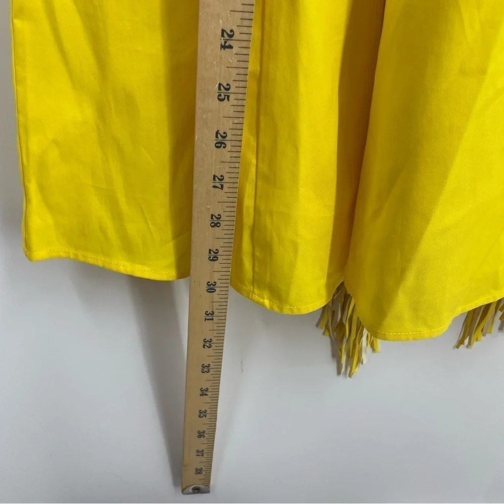 INC international concepts Fringe Trim Midi Dress,‎ Yellow Sz M